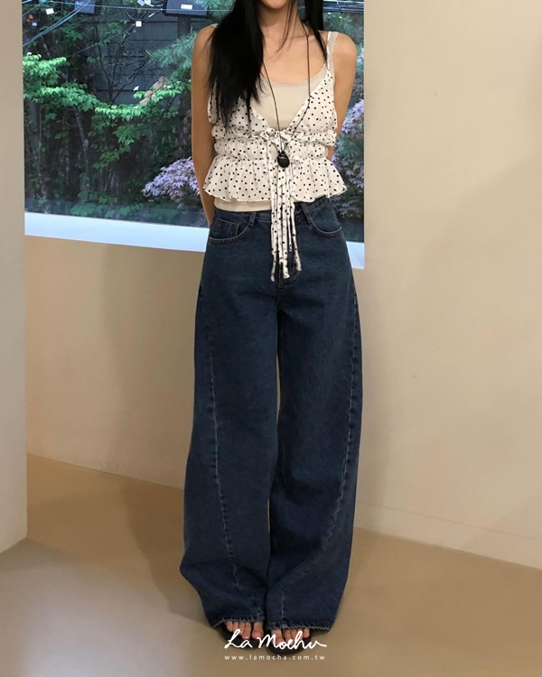蕾絲滾邊背心